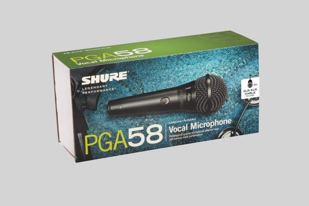 SHURE PGA58 CARDIOID DYNAMIC VOCAL MICROPHONE